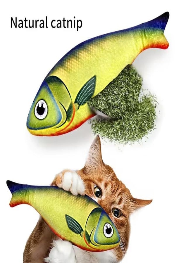 KittuPet لعبة سمكة النعناع البري من كيتو بيت، قطعة واحدة، ناعمة ومتينة، لعبة تفاعلية للقطط الصغيرة، مناسبة لجميع السلالات، طولها 8 بوصات، مثالية لتمرين القطط المنزلية. - Image 4